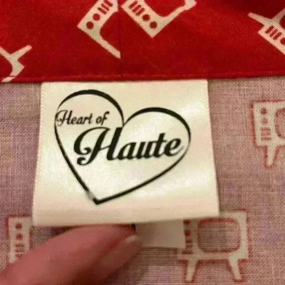 NWOT Heart of Haute Retro TV Console print Rockabilly Pin Up dress sz medium - Picture 4 of 10